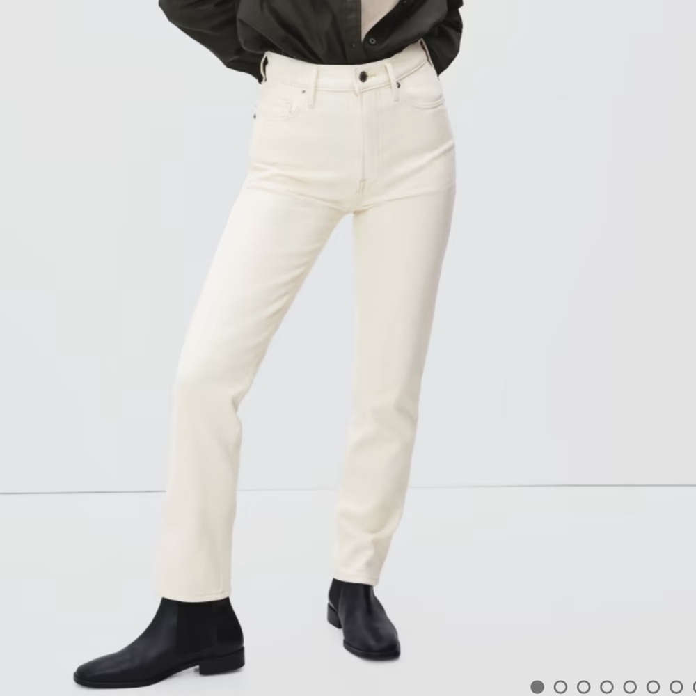 Everlane The Original Cheeky Jean In Ecru (White) size 27